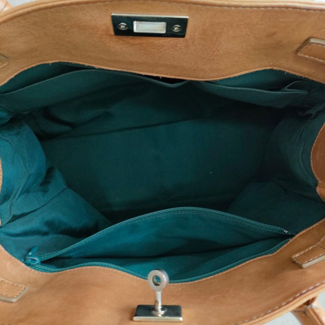 濱野 クラッシー アーバントート HAMANO　トートバッグ　南京錠　キャメル