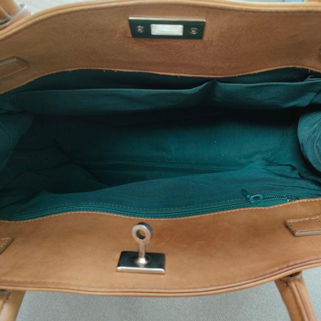 濱野 クラッシー アーバントート HAMANO　トートバッグ　南京錠　キャメル