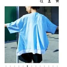 ENFOLD SHIRT COMBI PULLOVER ネイビー38　エブール