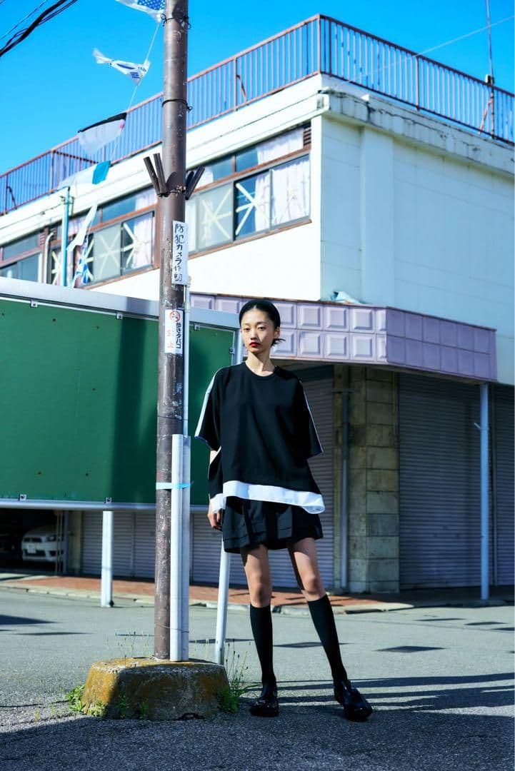 ENFOLD SHIRT COMBI PULLOVER ネイビー38　エブール