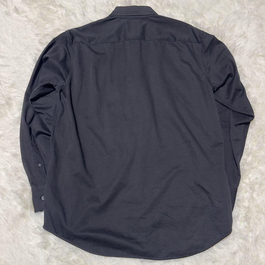 【美品】ブラックレーベルクレストブリッジ シャドーチェックニットドッキングシャツ