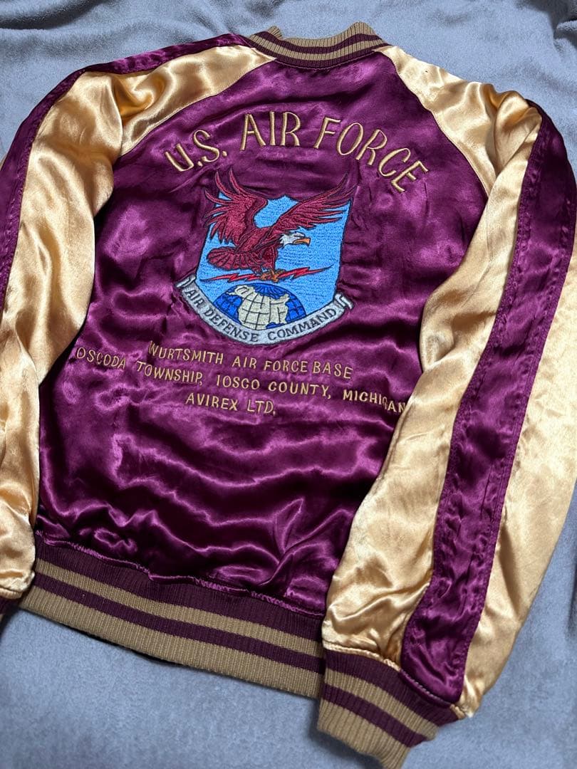 美品２面用 別珍 AVIREX USA 虎鷲 日本限定スカジャン vintage