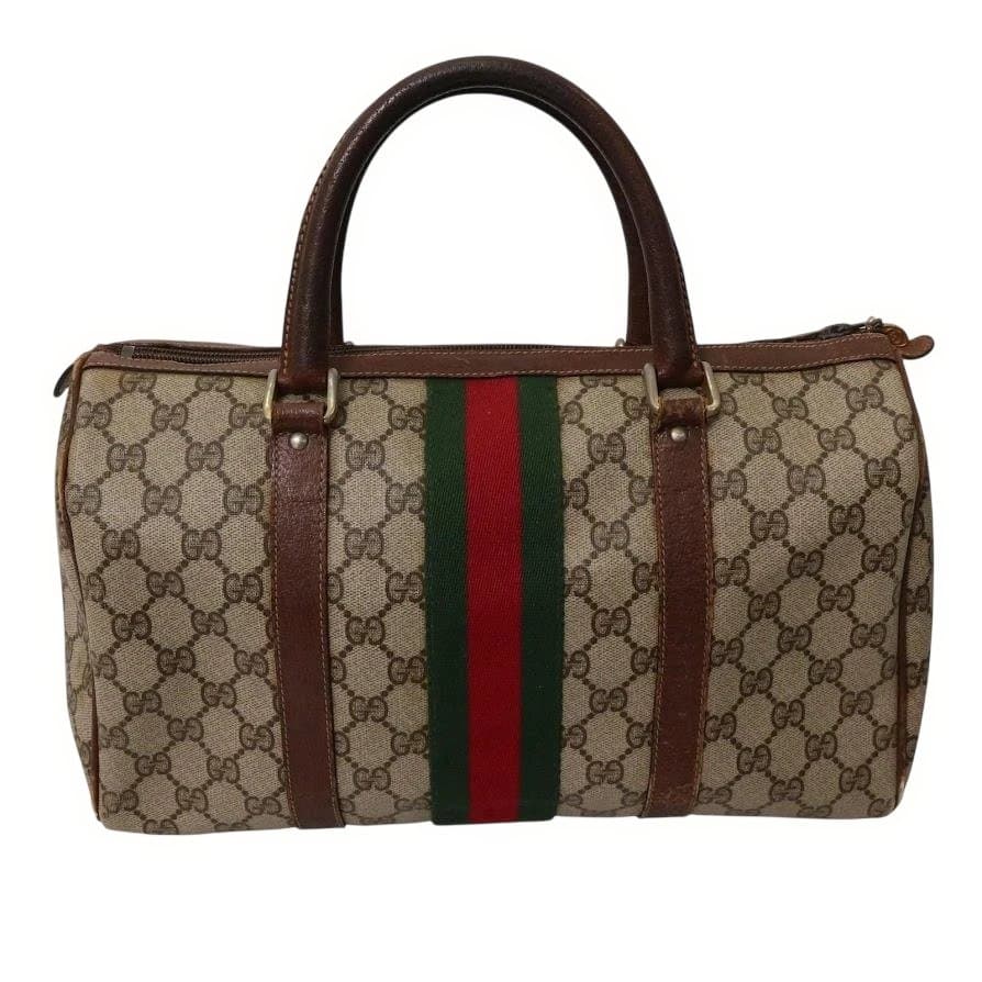 GUCCI オールドグッチ GG柄 シェリーライン ボストンバッグ ヴィンテージ