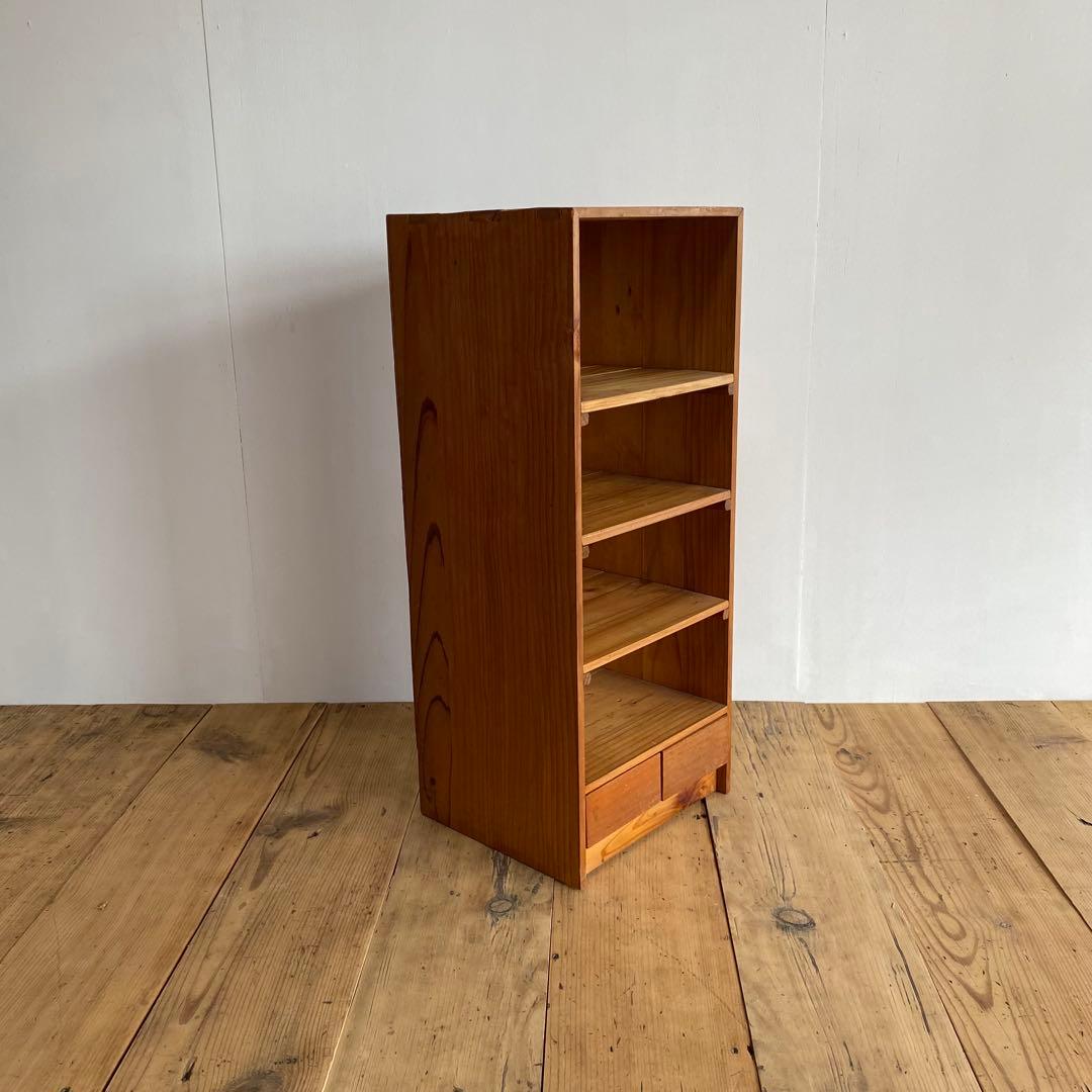 アンティーク 木製 オープンラック 飾り棚 引き出し 昭和レトロ z678