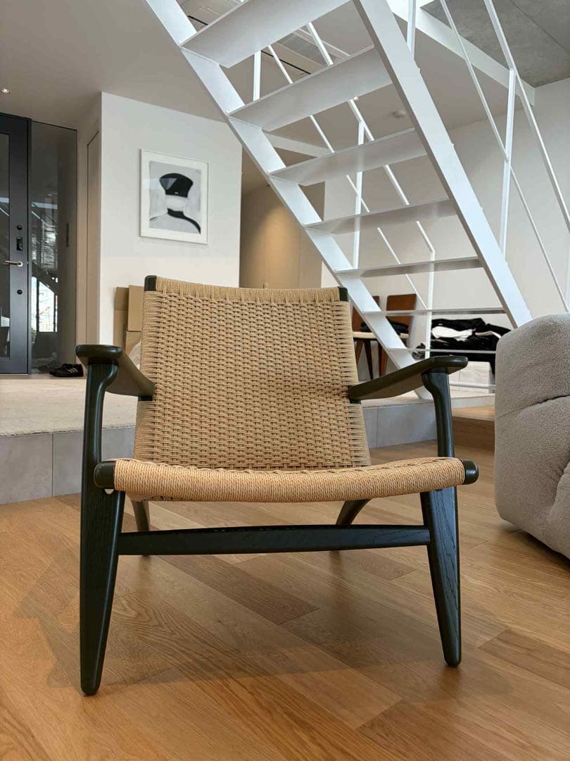 CH25 ラウンジチェア オーク ソープ仕上げ ナチュラルペーパーコード