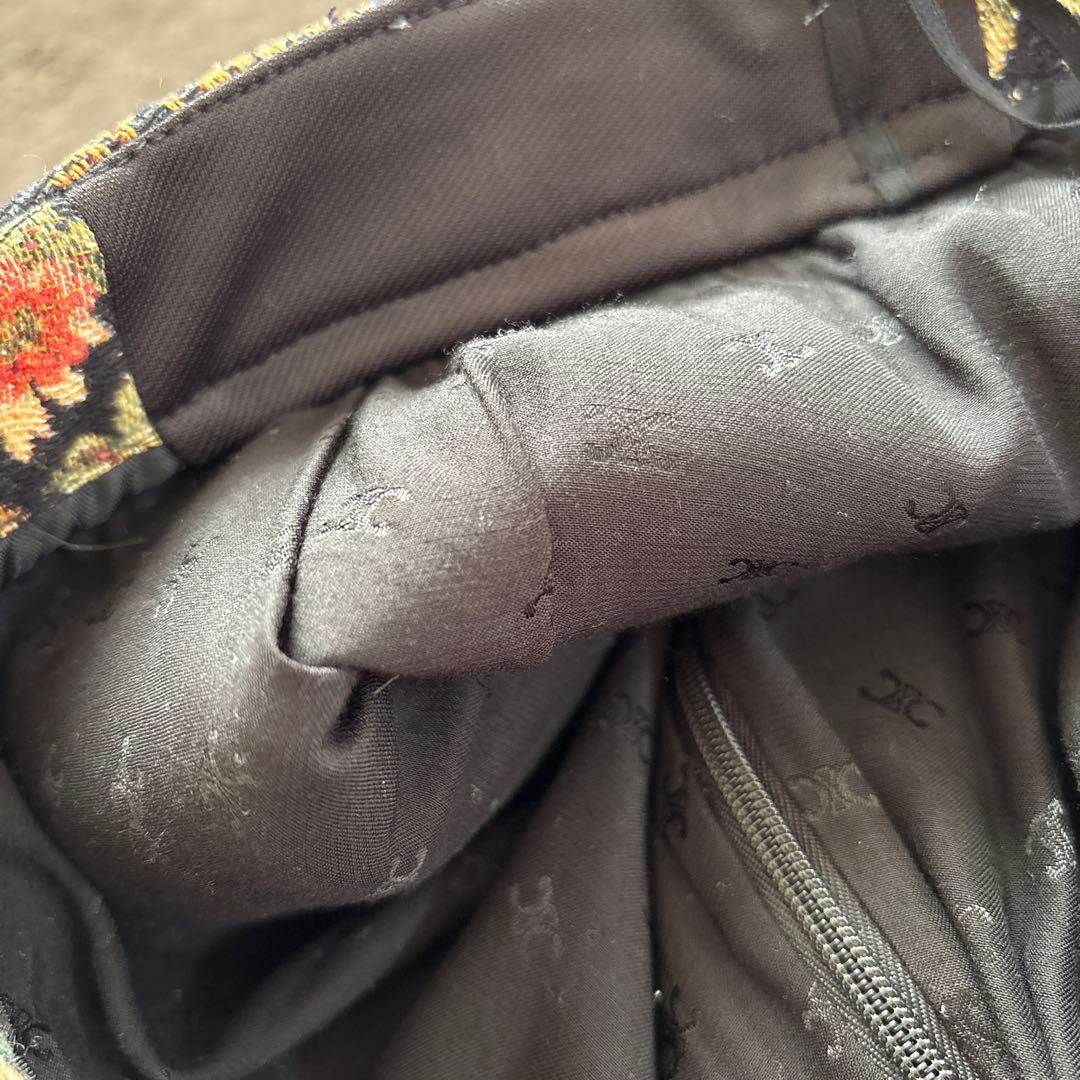 CELINE セリーヌ エディスリマン ボックスプリーツスカート 花柄