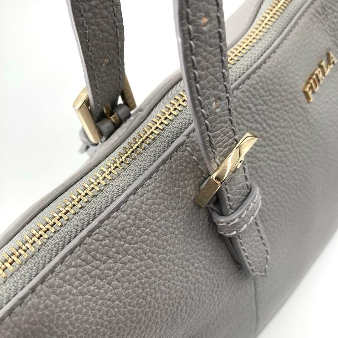 極美品✨FURLA フルラ トートバッグ レザー A4可 ライトグレー 肩掛け
