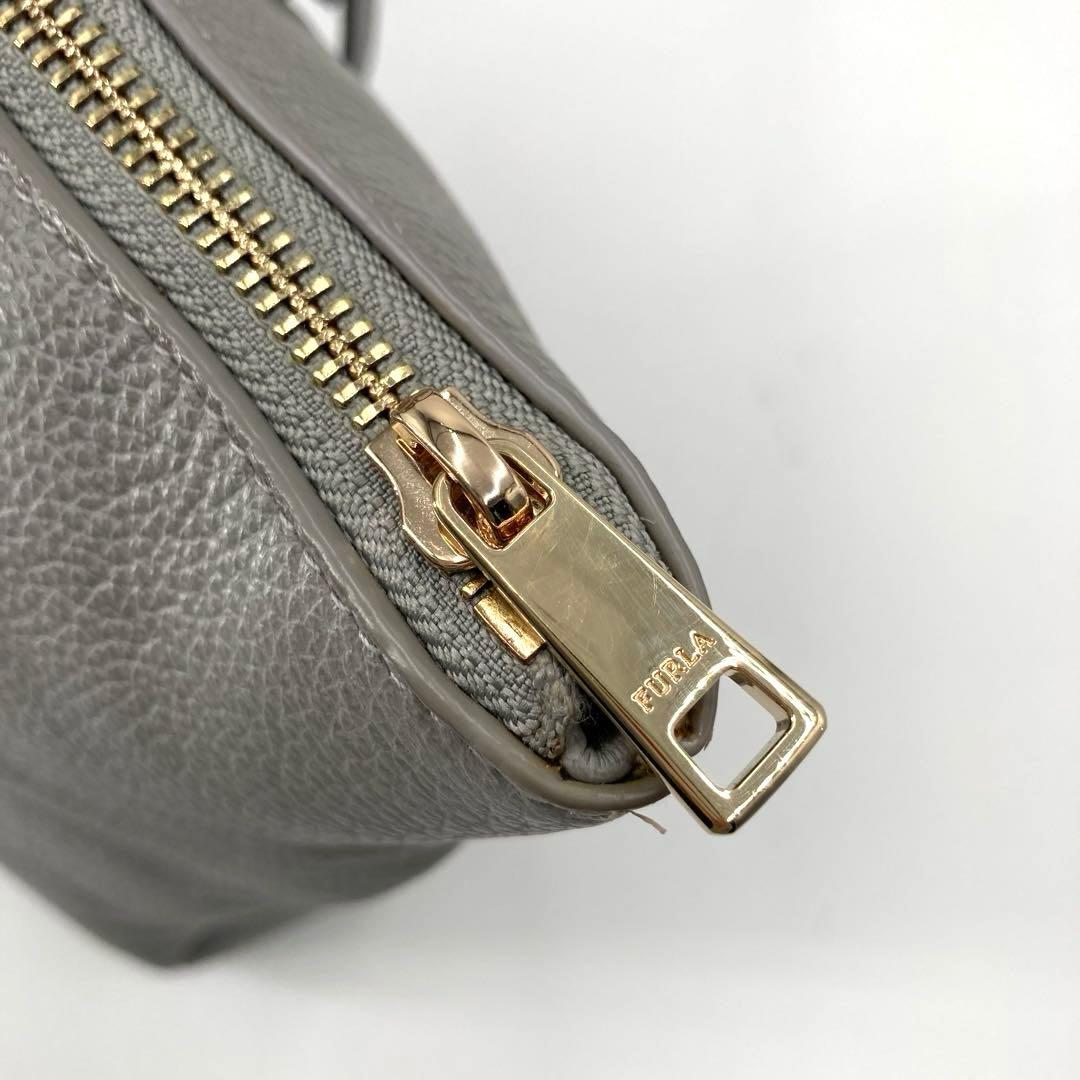 極美品✨FURLA フルラ トートバッグ レザー A4可 ライトグレー 肩掛け