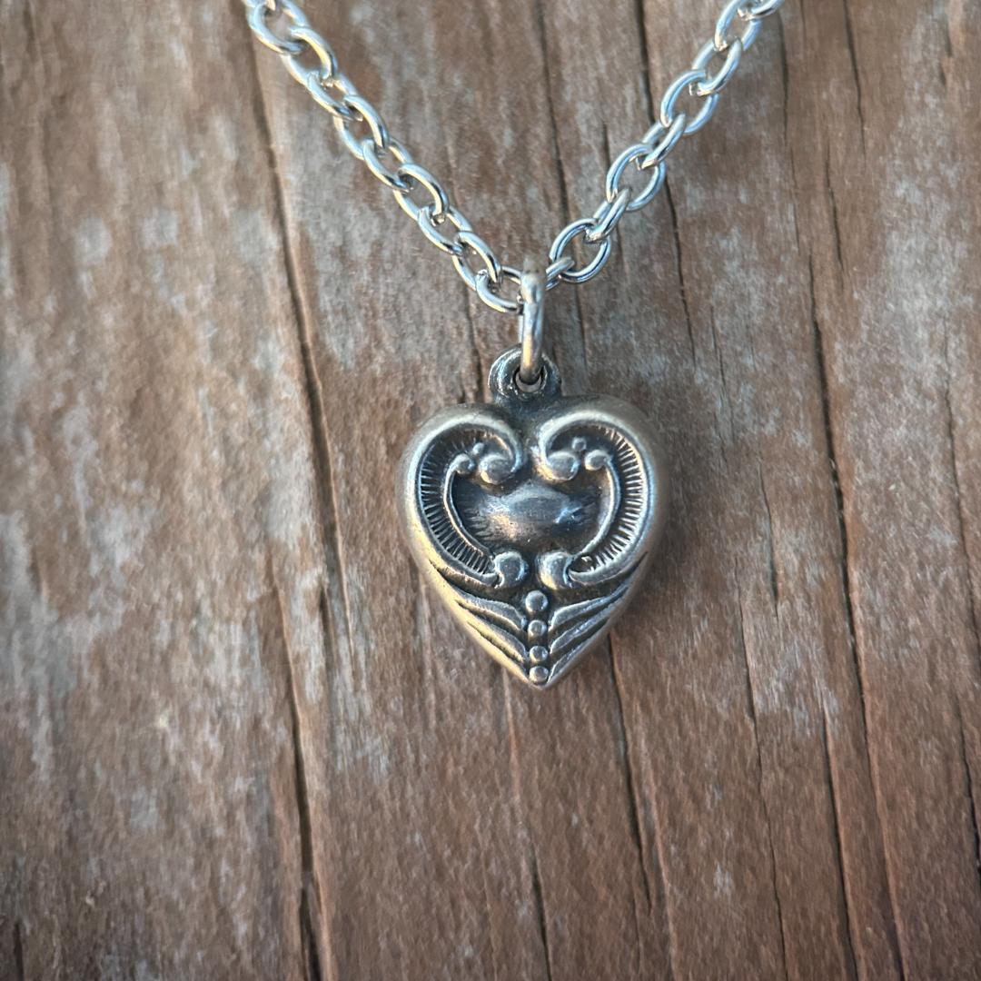 スウィートハートジュエリー　40s WW2　シルバー　SWIRL 渦巻き