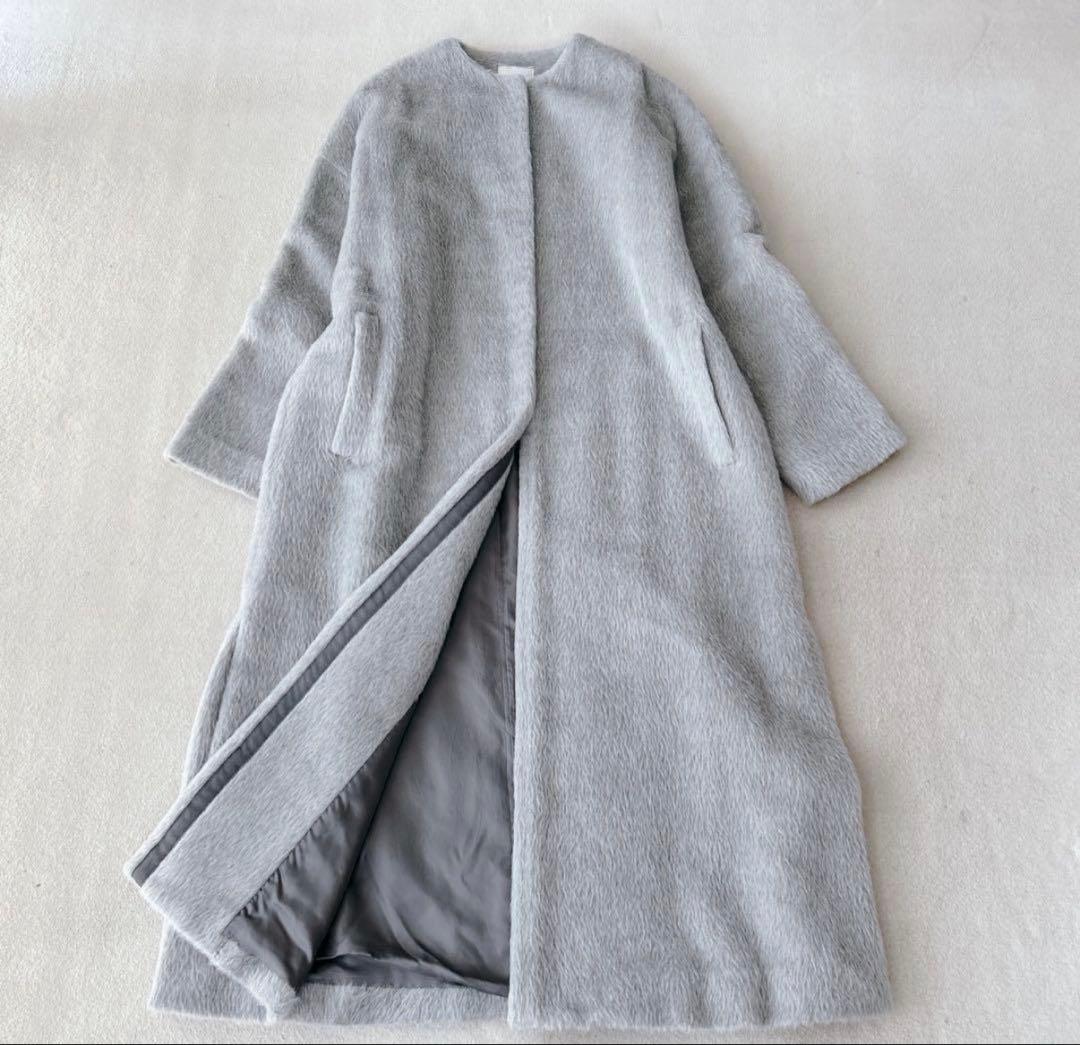 連休中値下げ　ebure エブール　希少スーリーアルパカシャギー　ロングコート