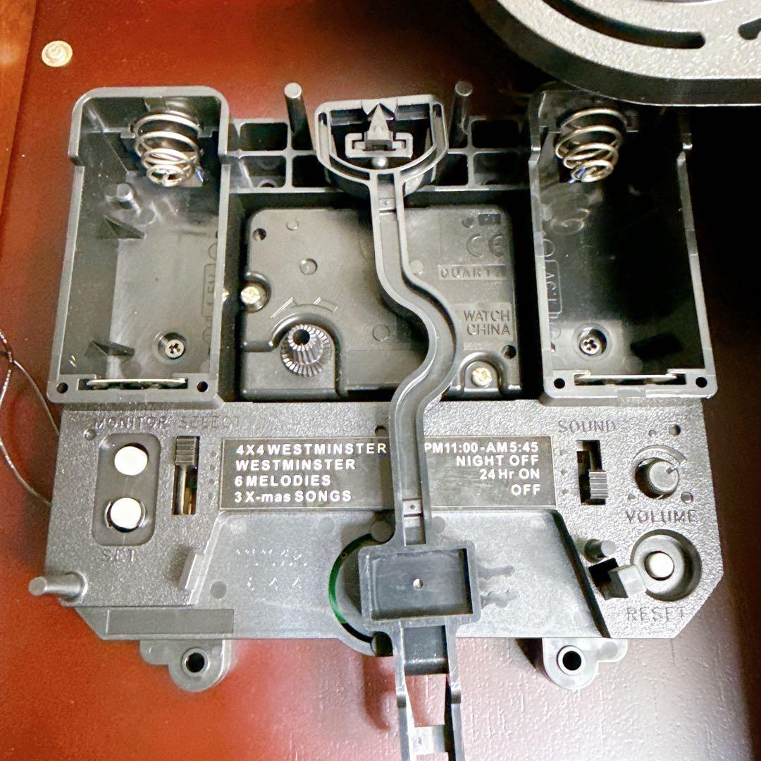 【美品】RHYTHM リズム クオーツ柱時計 飾り振子付 4MJA03RH06