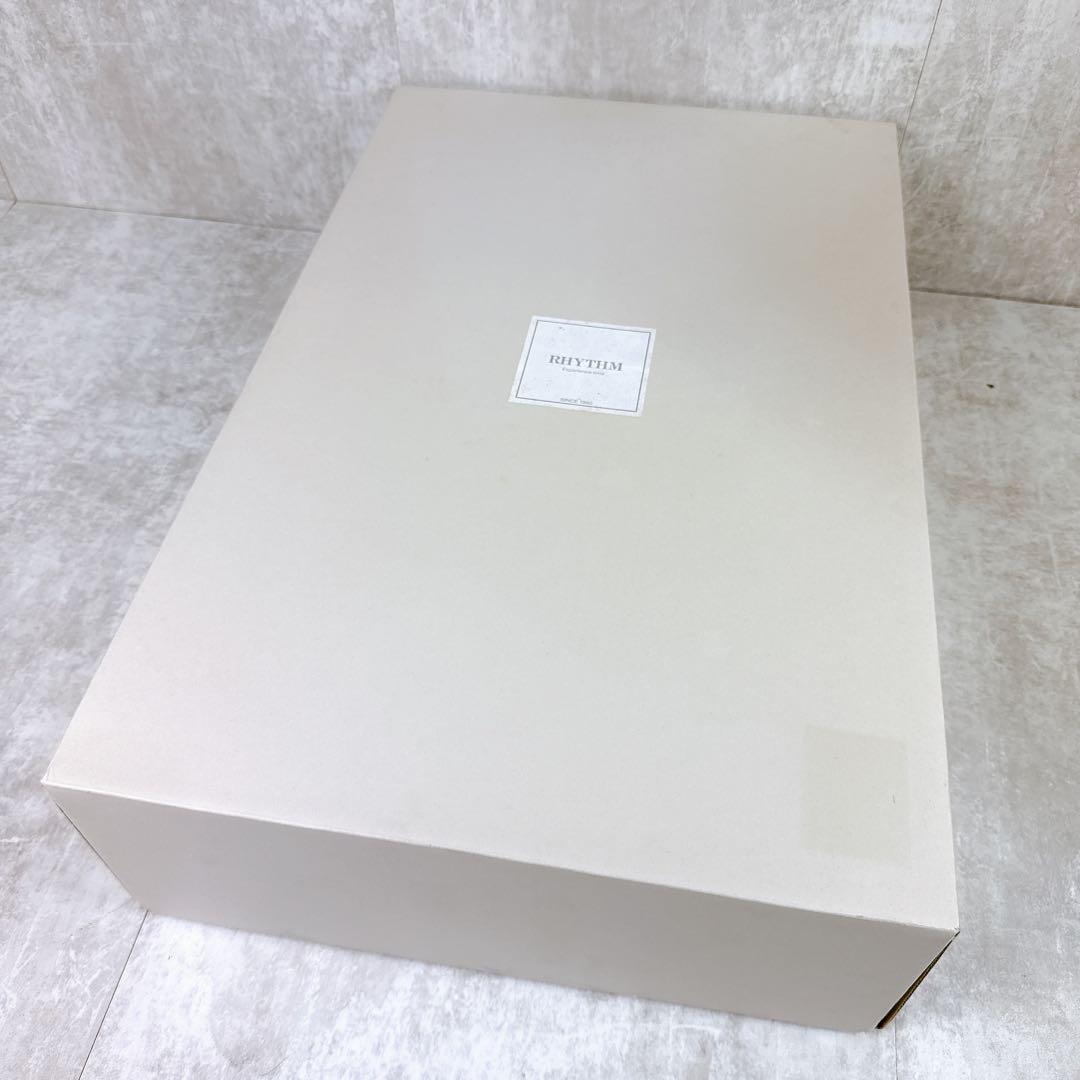 【美品】RHYTHM リズム クオーツ柱時計 飾り振子付 4MJA03RH06