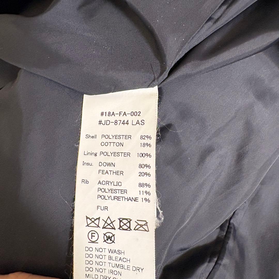 大人気モデル✨DANTON ロングダウンジャケット ファー 2way 36