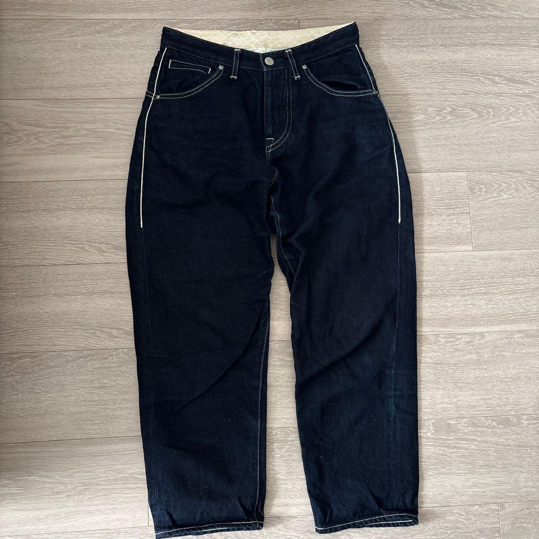 ミナペルホネン　alwaysロールアップデニム　インディゴ