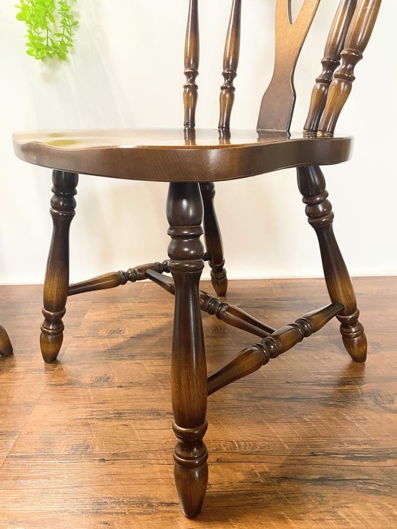 飛騨産業 キツツキマーク ウィンザーチェア 椅子 2脚セット