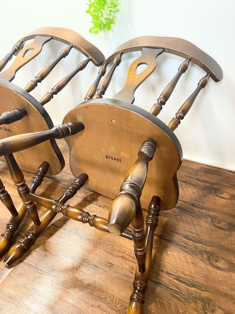 飛騨産業 キツツキマーク ウィンザーチェア 椅子 2脚セット