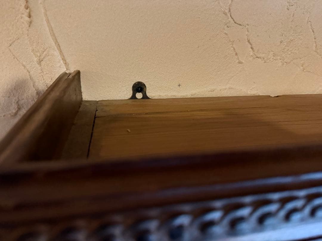 イギリスアンティークオールドパイン　プレートラック