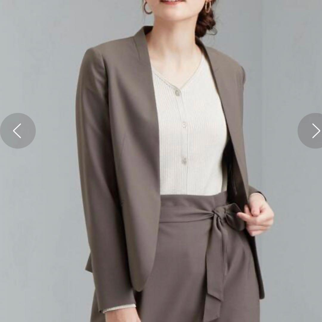 美品✨グリーンレーベルリラクシング カチリラ パンツスーツ ブラウン 38