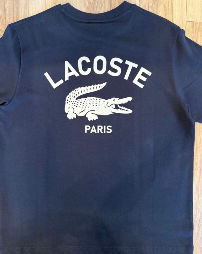 ラコステ LACOSTE PARISロゴヘビーオンス 長袖 Tシャツ LL