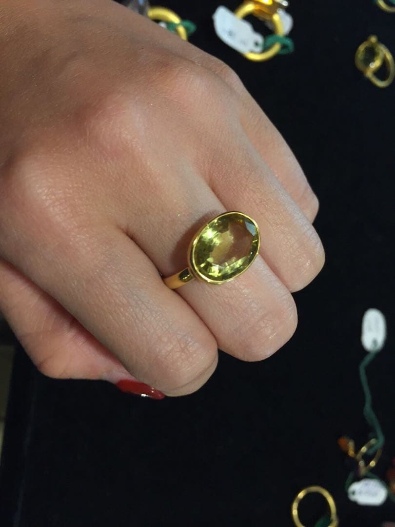 2/15までの出品　GEM PALACE レモンクウォーツリング