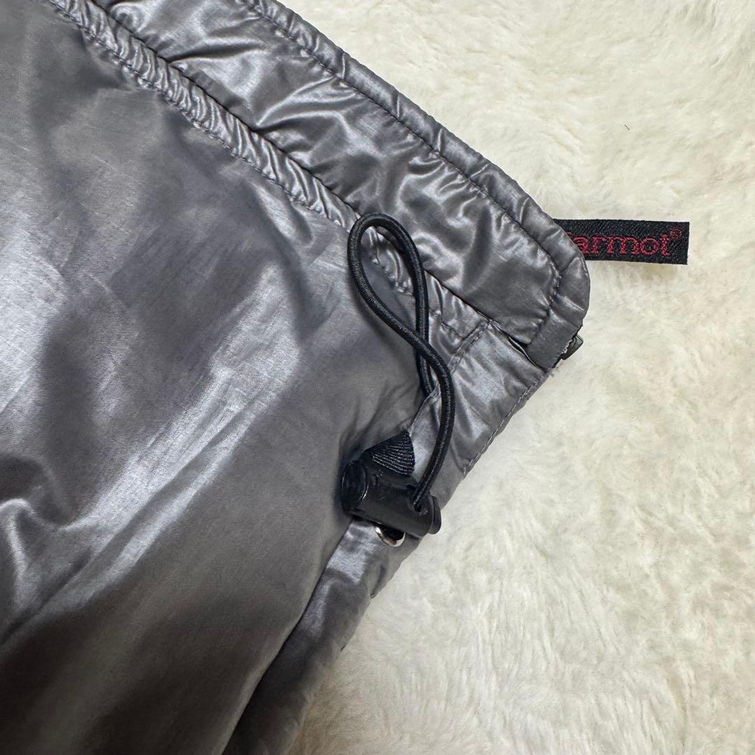 00s Marmot puffy jacket S銀短丈y2kドローコード