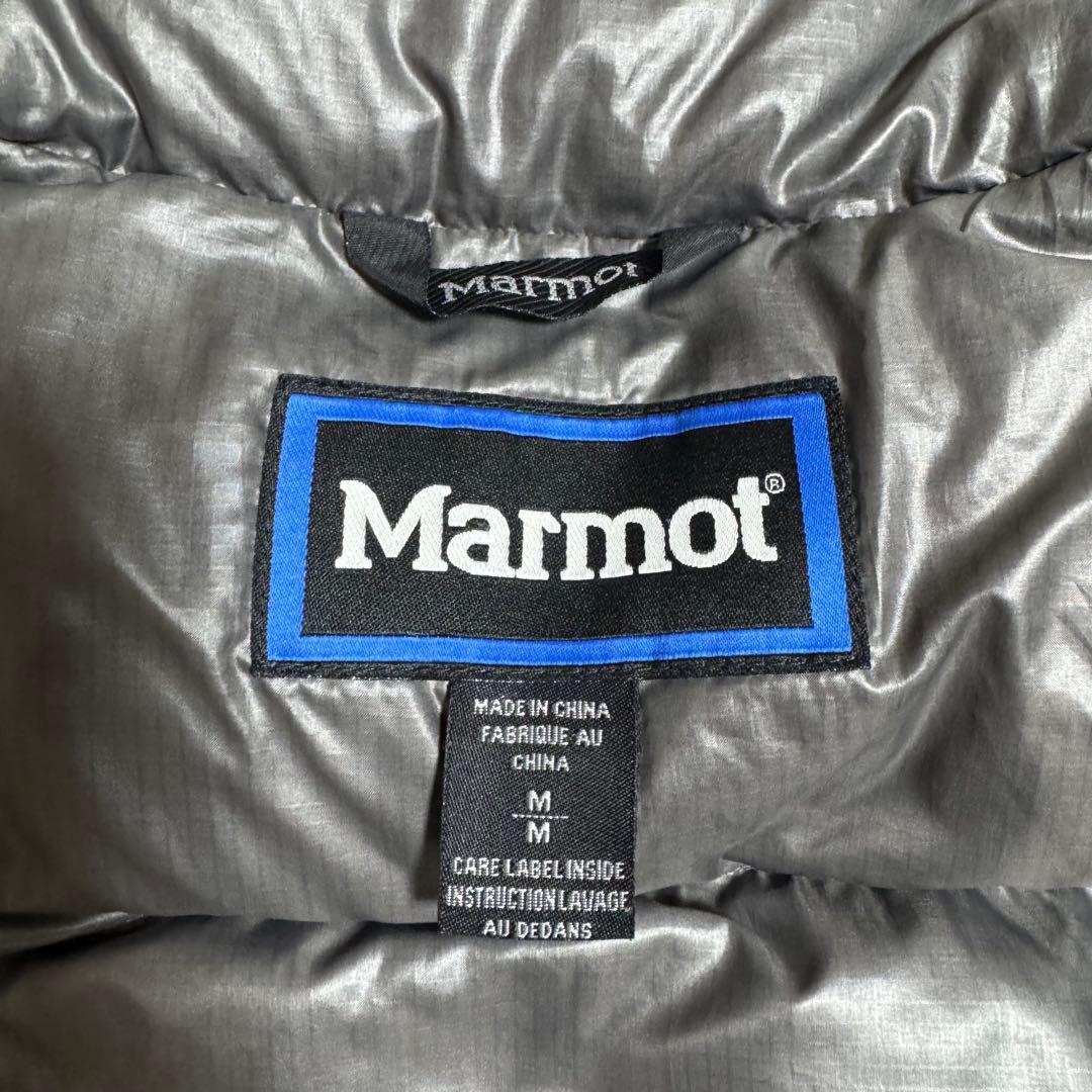 00s Marmot puffy jacket S銀短丈y2kドローコード