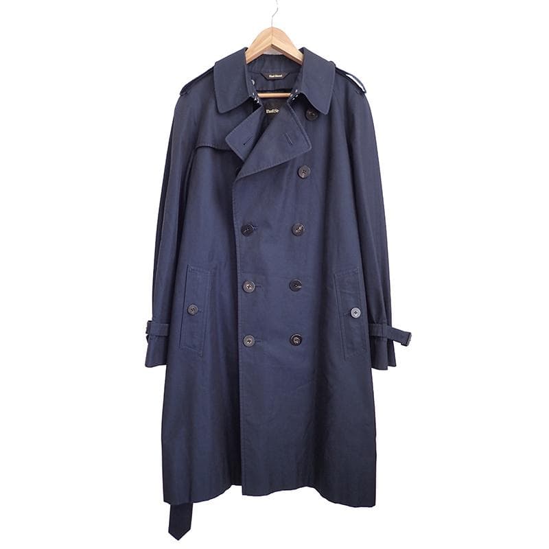 ★832 ポール・スチュアート ライナー付きトレンチコート L ネイビー