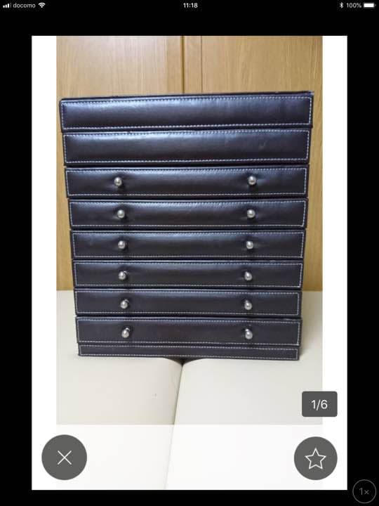 ジュエリーボックス ジュエリーケース 木製 合成皮革 ７段収納棚 鏡 収納ケース