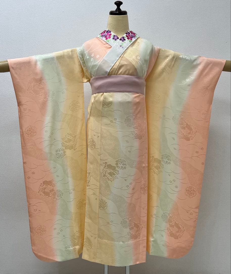 振り袖　フルセット　別誂長襦袢　辻ヶ花　金彩加工　金通し　全通袋帯　694