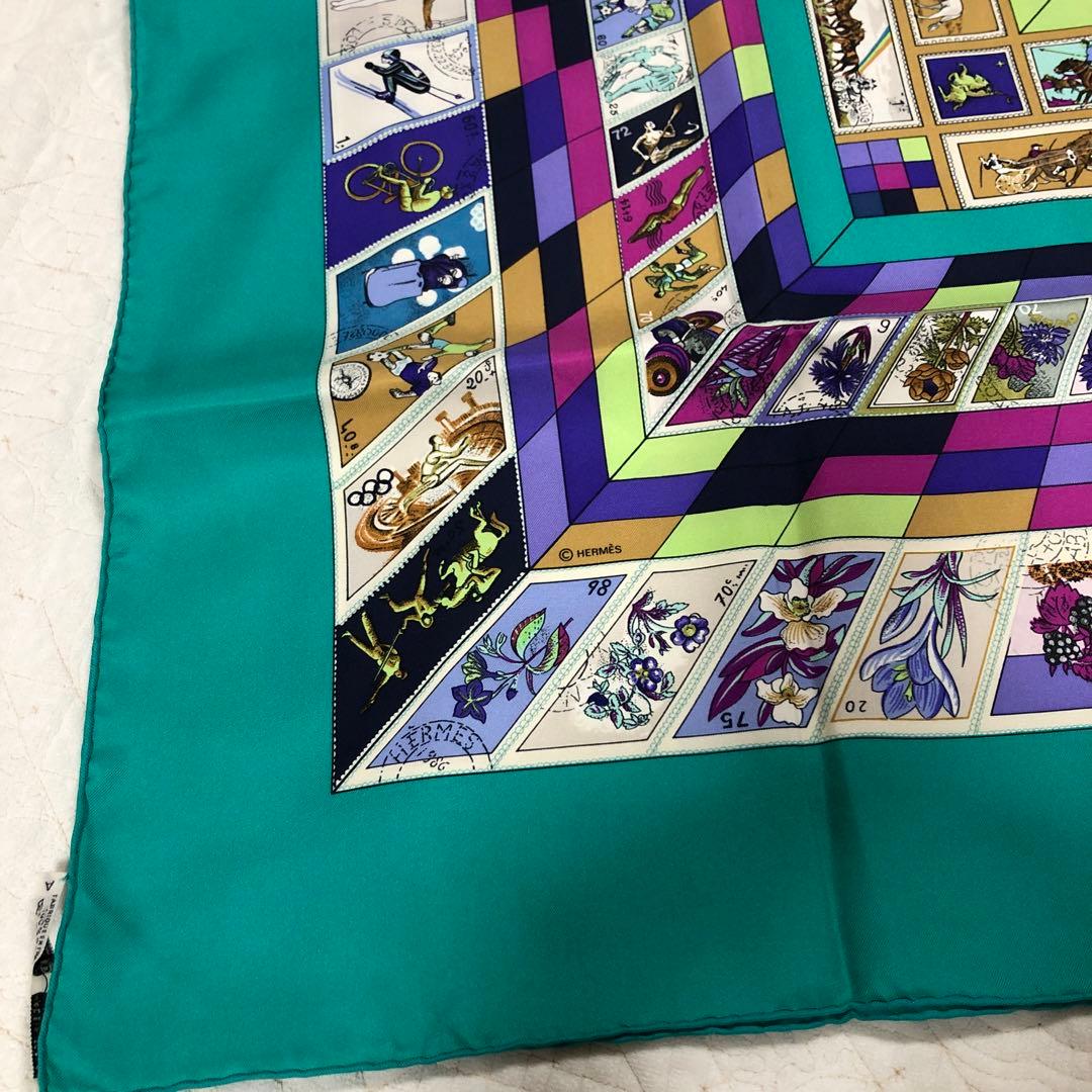 HERMES エルメス　カレ　スカーフ シルク　CORRESPONDANCE