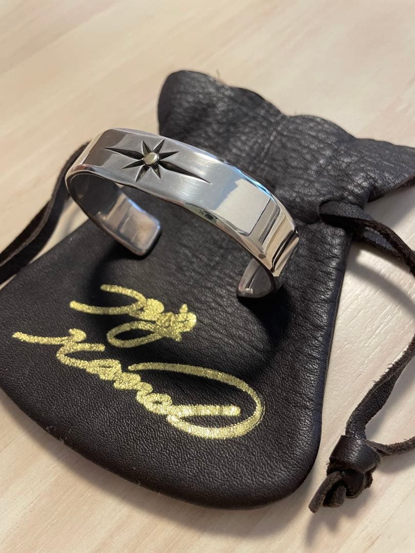 BIG HANDビッグハンドSUNサンバングルワイドK18×シルバー