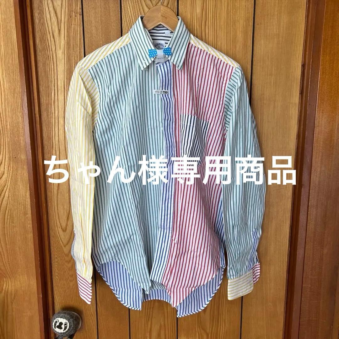 レア USA製 Brooks Brothers マルチカラー ストライプシャツ