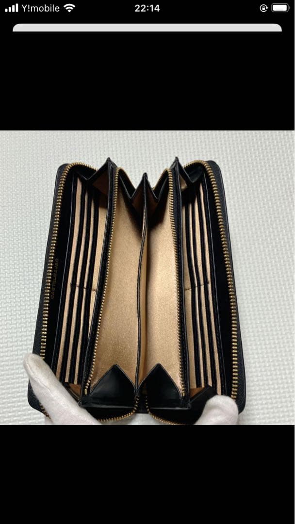 未使用CASTELBAJAC カステルバジャック レザーラウンドジップ長財布 黒