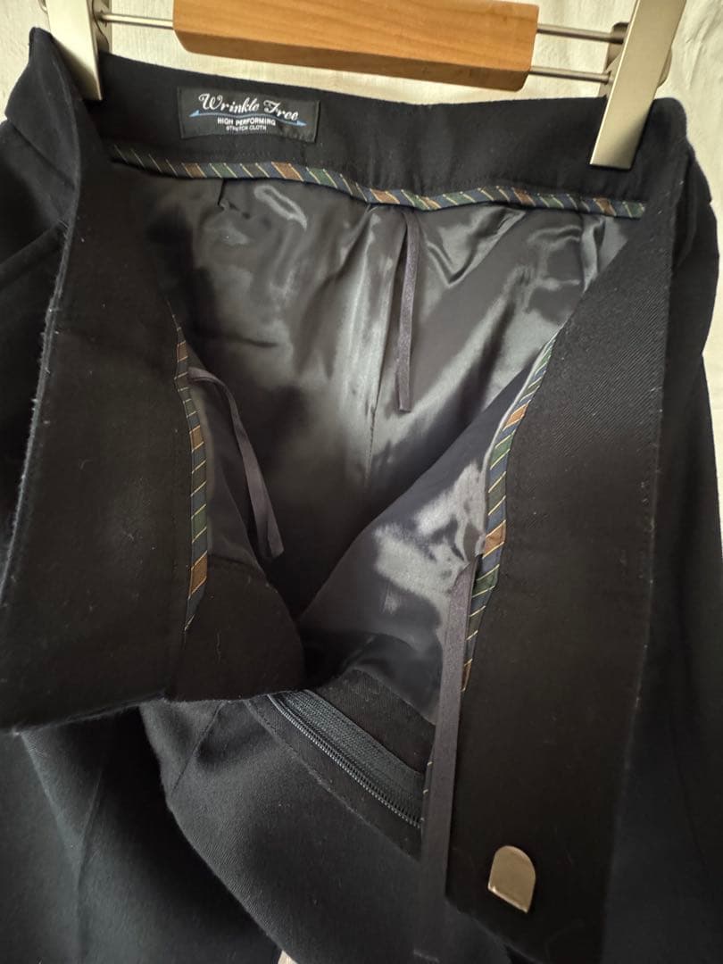 アオキ　レミュー　ネイビー　パンツスーツ　3L セットアップ　ウール88% 冬