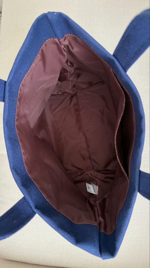 ラブラリーバイフェイラー オールドテディワッペントートバッグ ネイビー 小 紺色