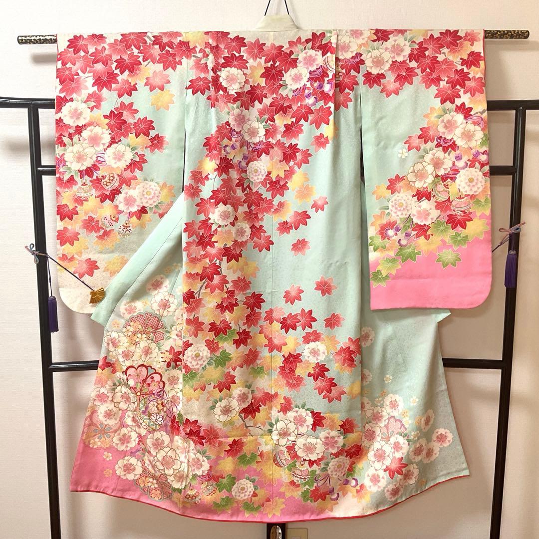 コロ助　No.53 七五三　7才　　正絹着物セット