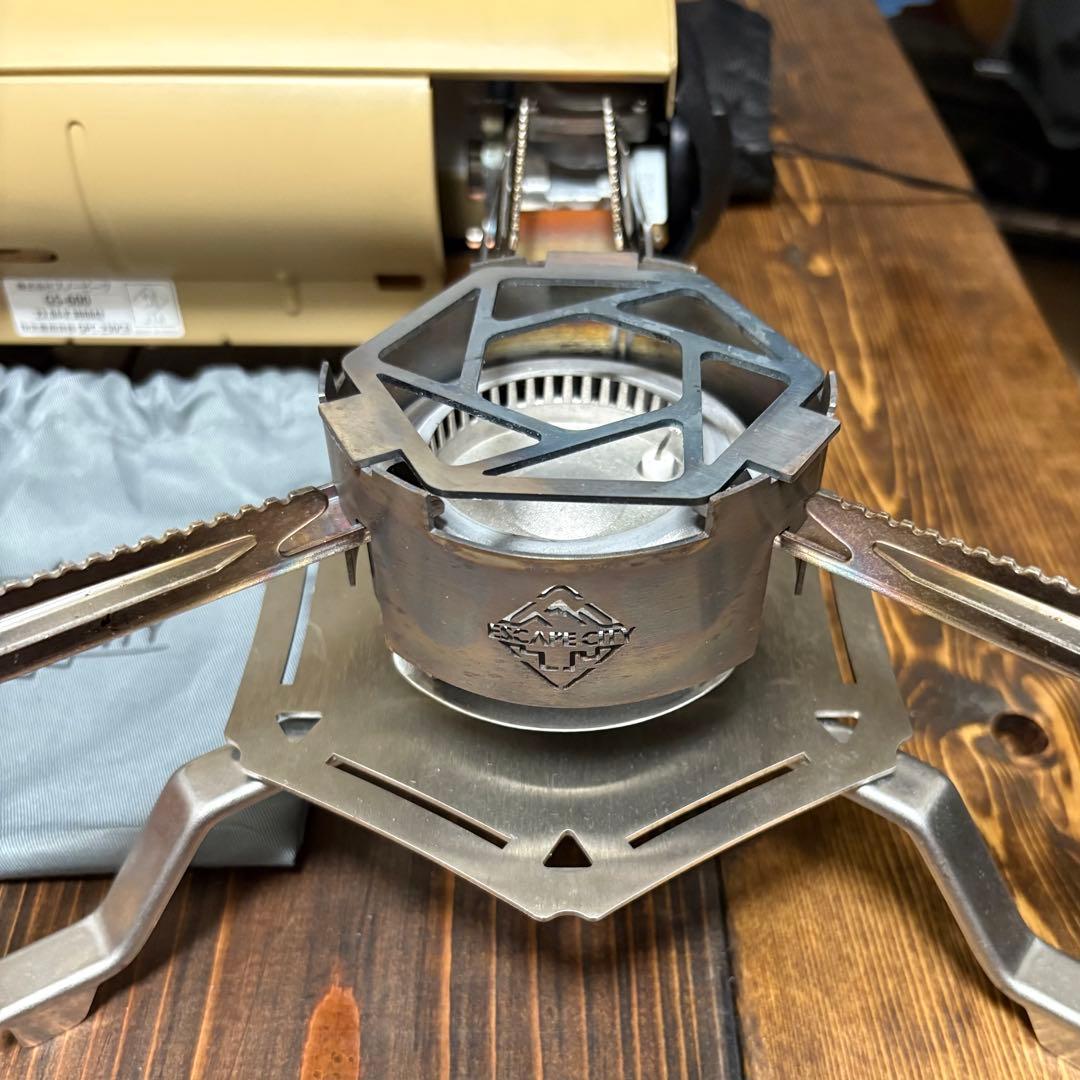 遮熱板風防付き★ peak  & CAMP バーナー (KH)