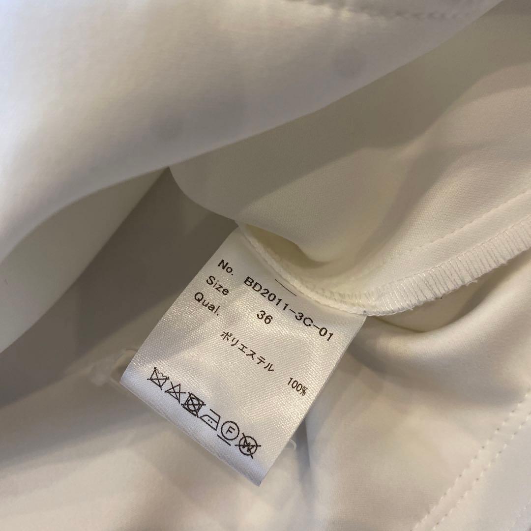 専用　BORDERS at BALCONY ツイルプリーツヘムブラウス　白　36