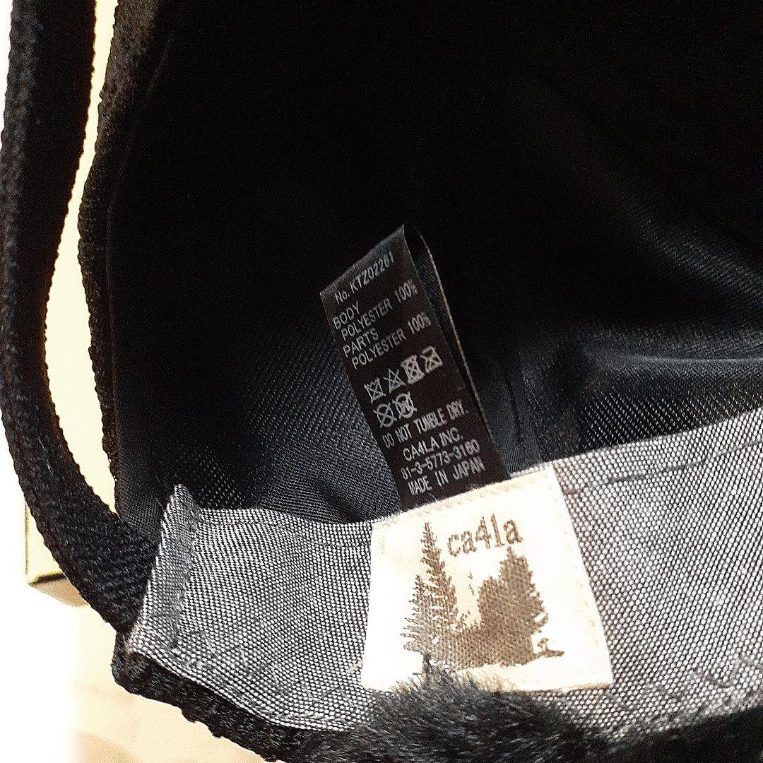 ca4laカシラ！モコモコ耳当て付きキャップ！新品黒