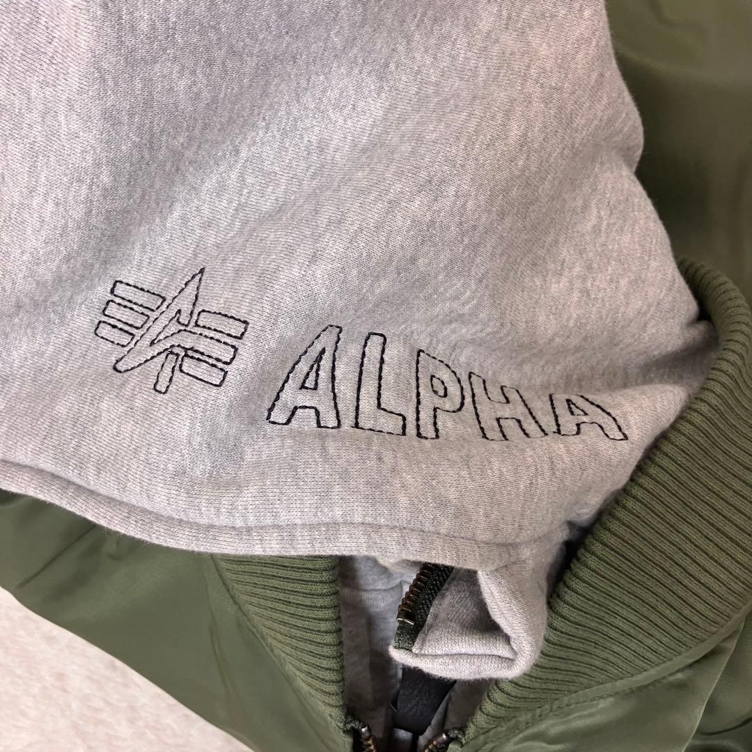 未使用級✨アルファインダストリーズ XL フード・ワッペン 2way MA-1