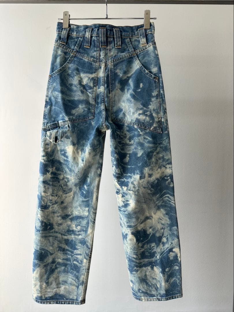 ECKHAUS LATTA Baggy Jeans ブリーチ加工デニムパンツ