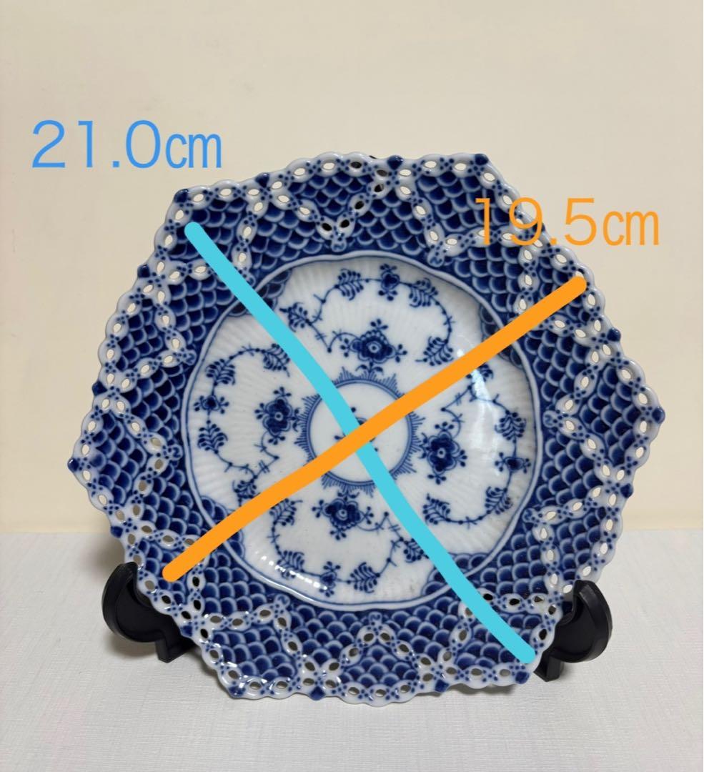 コペンハーゲン　プレート　皿　ブルーフルーテッド