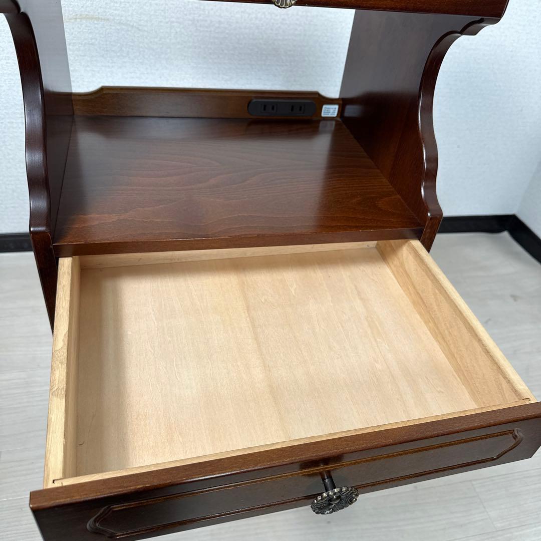 カリモク コロニアル 電話台 TEL台 FAX台 サイドテーブル i4※