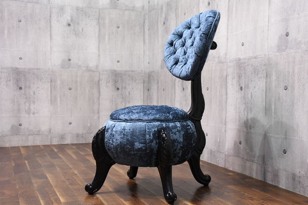 CIC35 アピス六本木 Volpi スツール 猫脚 ボタンダウン サロンチェア