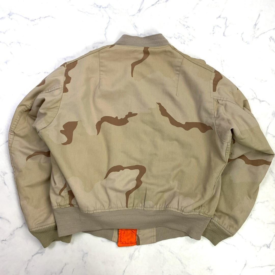 デザートカモ 80s USA製 ALPHA MA-1 コットン L　D962