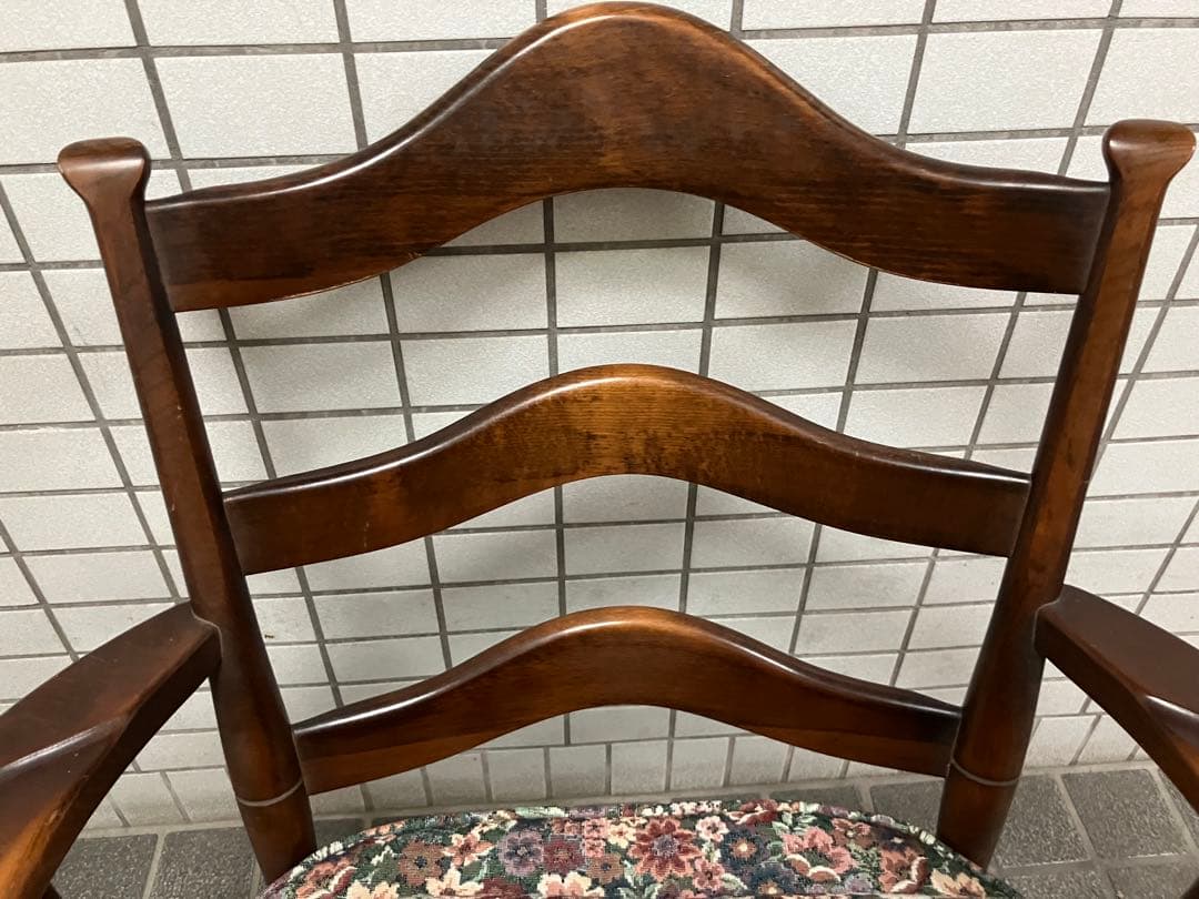 ヴィンテージ 飛騨家具 飛騨産業 乗鞍 リビングチェア 両肘付き キツツキ　単品