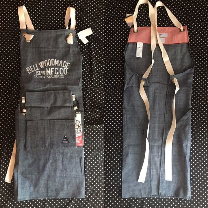 エプロン ブランドエプロン コットン100% サイズフリー 男女兼用 新品タグ付