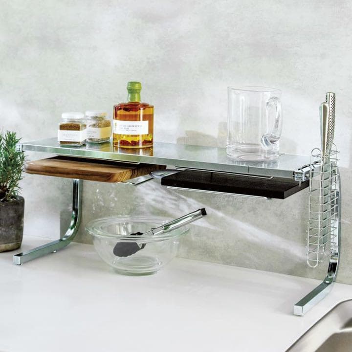 どこでもサポートシェルフ　ステンレス棚どこでもサポートラック 1段デラックス