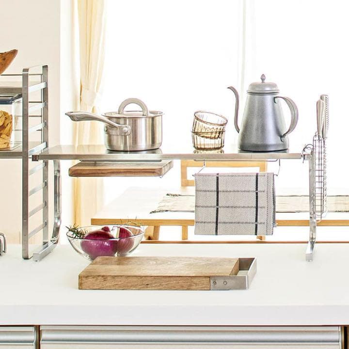 どこでもサポートシェルフ　ステンレス棚どこでもサポートラック 1段デラックス