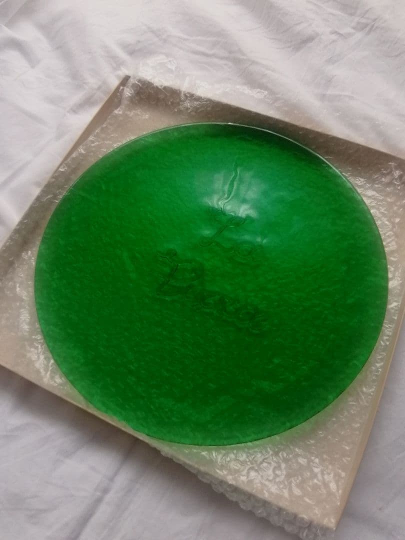 GUMP'Sガンプス アンティーク　ガラス大皿　グリーン